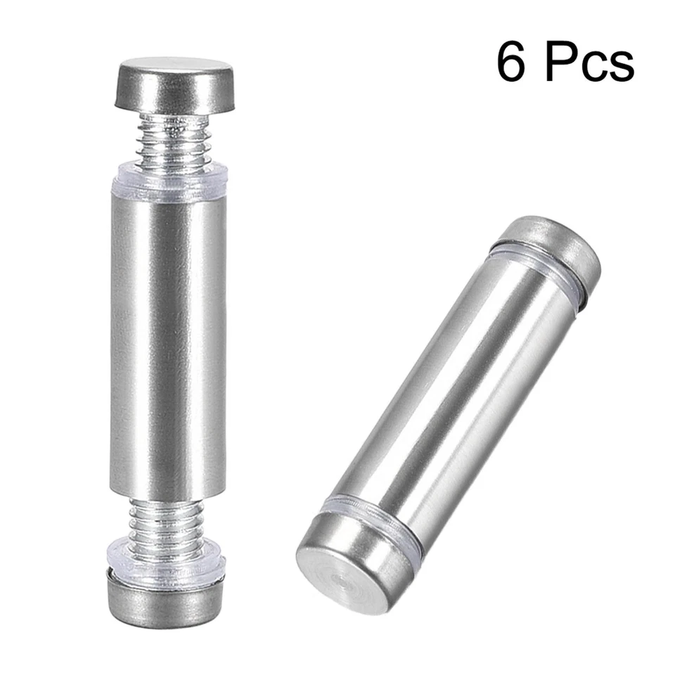 Separador Vidrio Doble Cabeza Acero Inoxidable Separador Soporte 12mmx44mm 6 pcs - Imagen 3 de 4