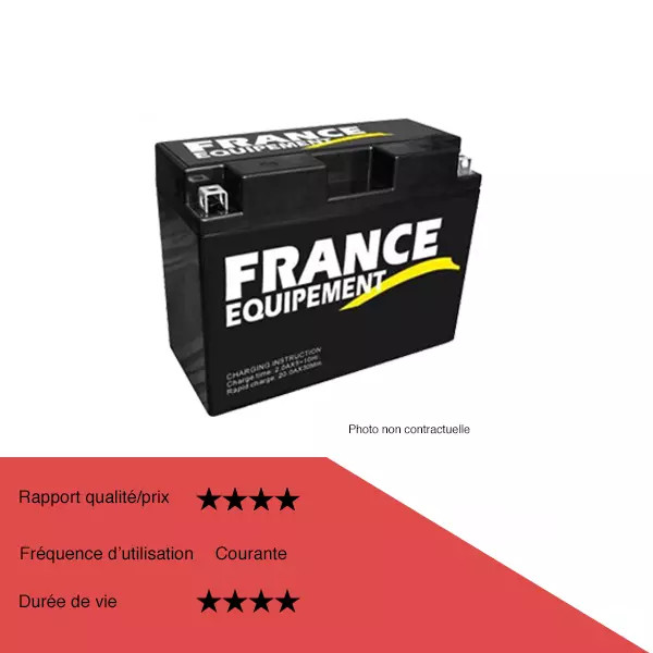 Batterie France Equipement CTZ12S de type AGM pour moto 12V
