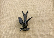 Vintage lamp finial (?) paperweight, sculpture, bird, iron /bronz/ brass