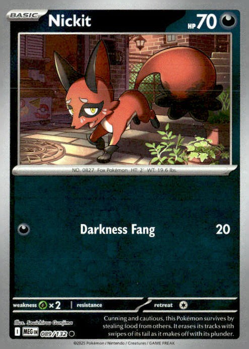 ME01: Mega Evolution #089/132 Nickit Reverse Holo
