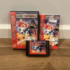 Sonic Spinball (Sega Genesis, 1993) Complete CIB W Manual Tested VG Pinball