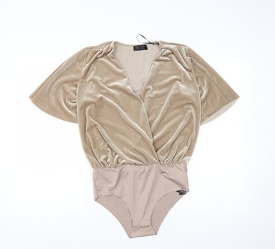 Damen Body UK Größe S Zara Einteiler Gold