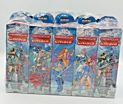 Wizkids DC Heroclix Crisis Brick 10 Booster Packs Sealed NEW Damaged Packaging