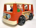 Vintage Fisher Price Play Family Mini Bus 141 Complete with Original Figures