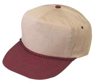 1 Dozen Blank Two Tone 5 Panel Cotton 