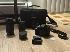 Canon eos rebel t6 camera 18-55mm 75-300mm