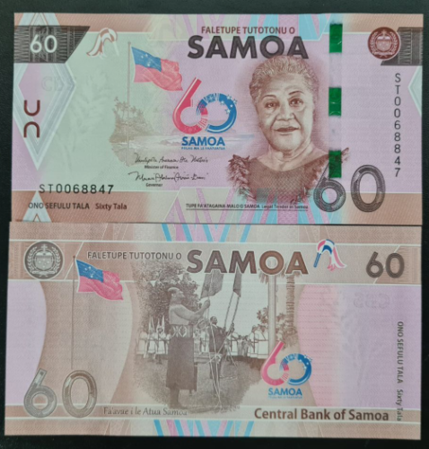 Billete de comunicación Samoa 60 Tala 2023 sin usar - Imagen 1 de 1