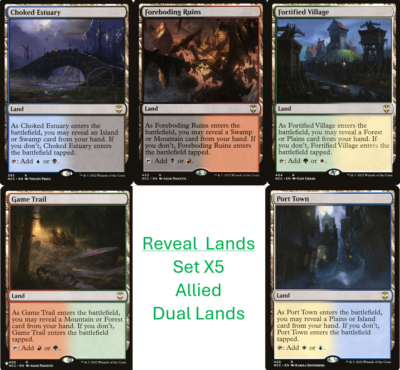 Reveal Lands - Set of 5 - MTG Rare Dual NM Allied Colors - Magic Commander EDH | eBay Reveal Lands - Set of 5 - MTG Rare Dual NM Allied Colors - Magic Commander EDH | eBay