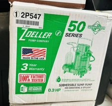 Zoeller 50 Series 1/3 HP Mighty-Mate Submersible Sump Pump-Plumbing M53-D NEW!