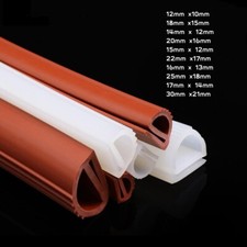 E-Shape Silicone Rubber Sealing Strip Door Window Seal Gasket Strips 10mm-30mm