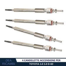 4x Candelette per TOYOTA RAV 4 II, DYNA, PREVIA II 2.0 2.5 D-4D 4WD 2001- CF93
