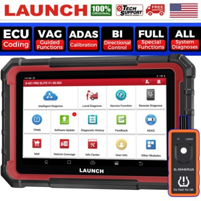 LAUNCH X431 PRO Elite Bidirectional Scan Tool CANFD&DoIP OBD2 Scanner ECU Coding
