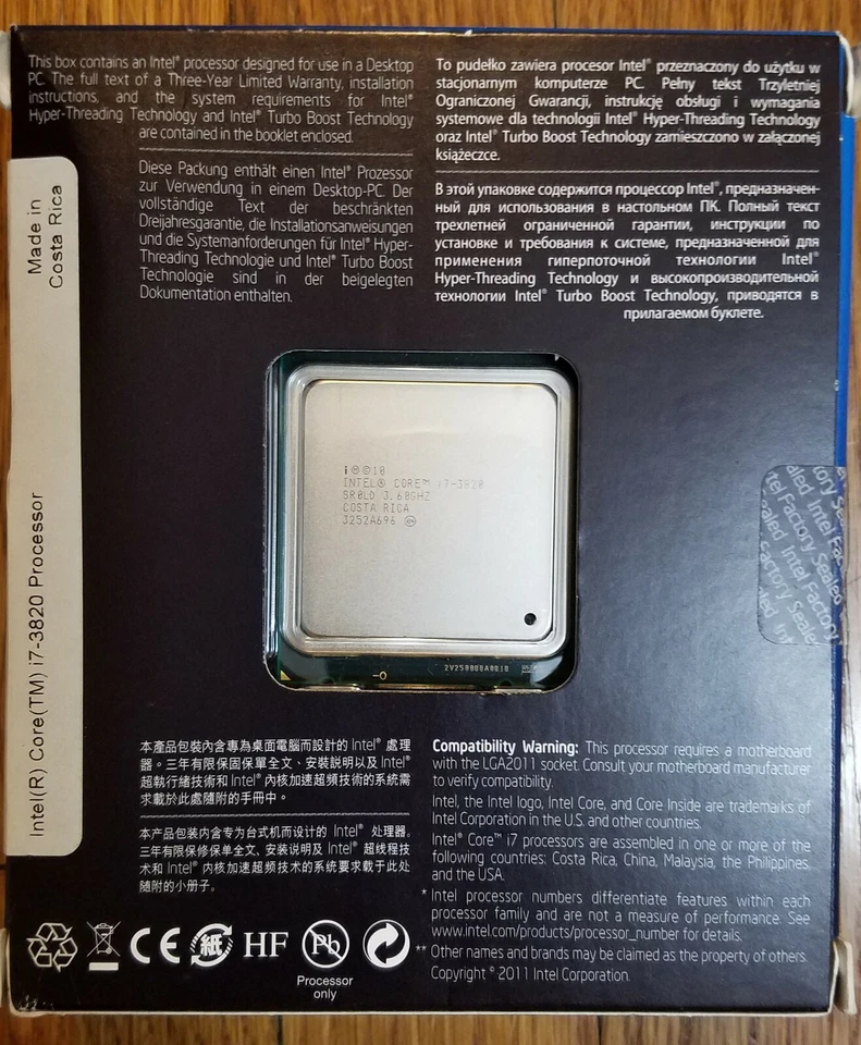 Intel Core i7-3820 3.6GHz Quad-Core (BX80619I73820) Processor - Image 3 of 4
