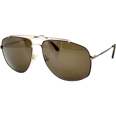 Tom Ford FT0496 Georges Mens Metal Aviator Sunglass 28J Shiny Rose Gold  59-14 | eBay