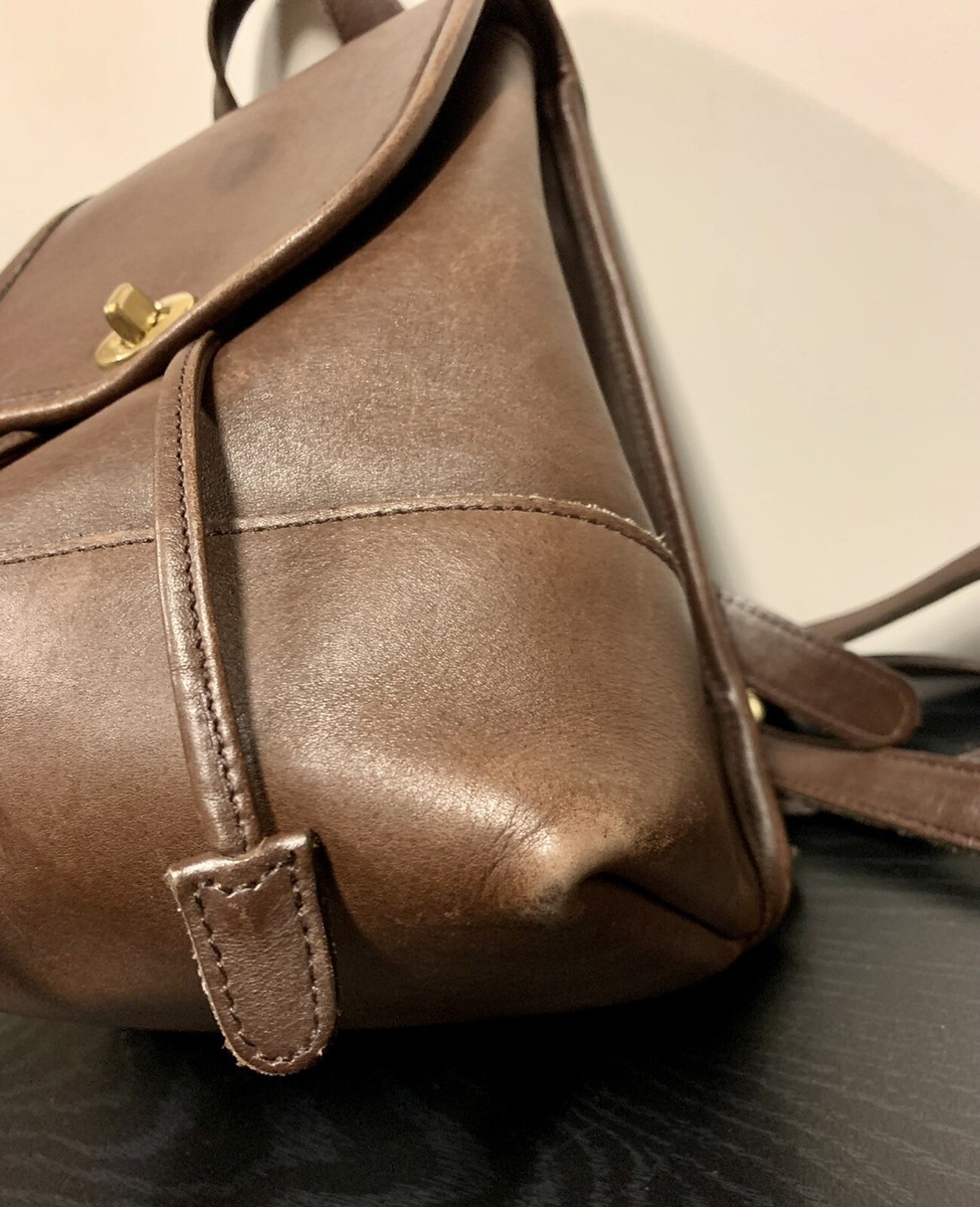VINTAGE COACH BROWN LEATHER 9960 DAY PACK BACKPACK PURSE