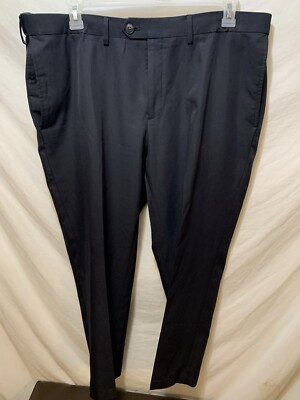 green emerald velvet dress Haggar Premium Comfort Dress Pants - Tonal Windowpane in Black/Charcoal main image 1