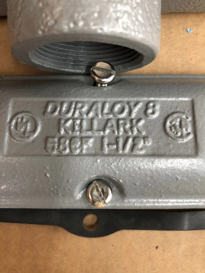 全新 HUBBELL KILLARK X58 THREADED HUB DURALOY 8 铁杆 CONDUIT OUTLET 身体 1-1/2 — 第 3/4 张图片