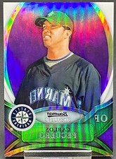 2010 BOWMAN STERLING PURPLE REFRACTOR REVERSE NEGATIVE ERROR CARLOS PEGUERO /10