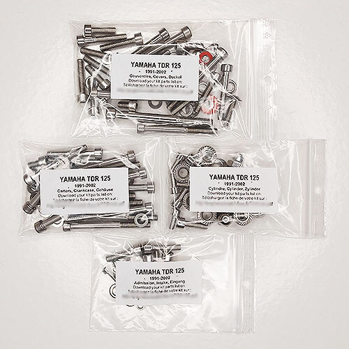 YAMAHA TDR 125 1991-2002 Kit vis BTR inox moteur TDR125 - Bild 1 von 1