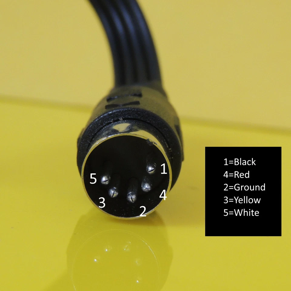 Composite Video & Audio TV DIN Cable For Atari 8 Bit Computer 800XL XE + More - Image 3 of 4