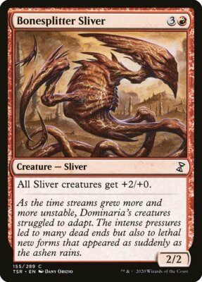 Bonesplitter Sliver x4 4x Time Spiral Remastered NM MTG