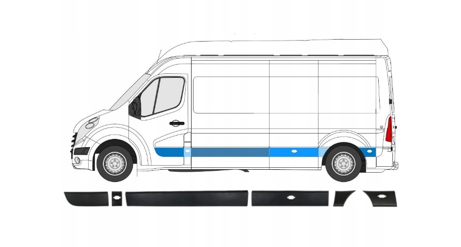 Baguette de porte avant gauche Master 3 Movano B NV400 protection
