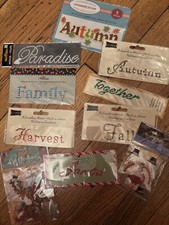 Scrapbook Card Making Sticker Lot Autumn Fall Christmas