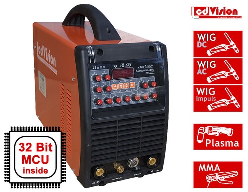 5in1 Pro Multi-205-II AC/DC Schweißgerät WIG TIG AC/DC Puls + MMA + Plasma 200A