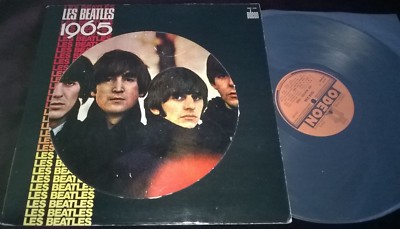 RAREST ADHESIVE INSERT LES BEATLES 1965 LP ORIGINAL FRENCH ODEON OSX 228 TOP NM