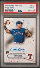 JOSH JUNG 2023 TOPPS PRISTINE ON CARD AUTO REFRACTOR RC #PAJJ PSA 10 GEM MINT