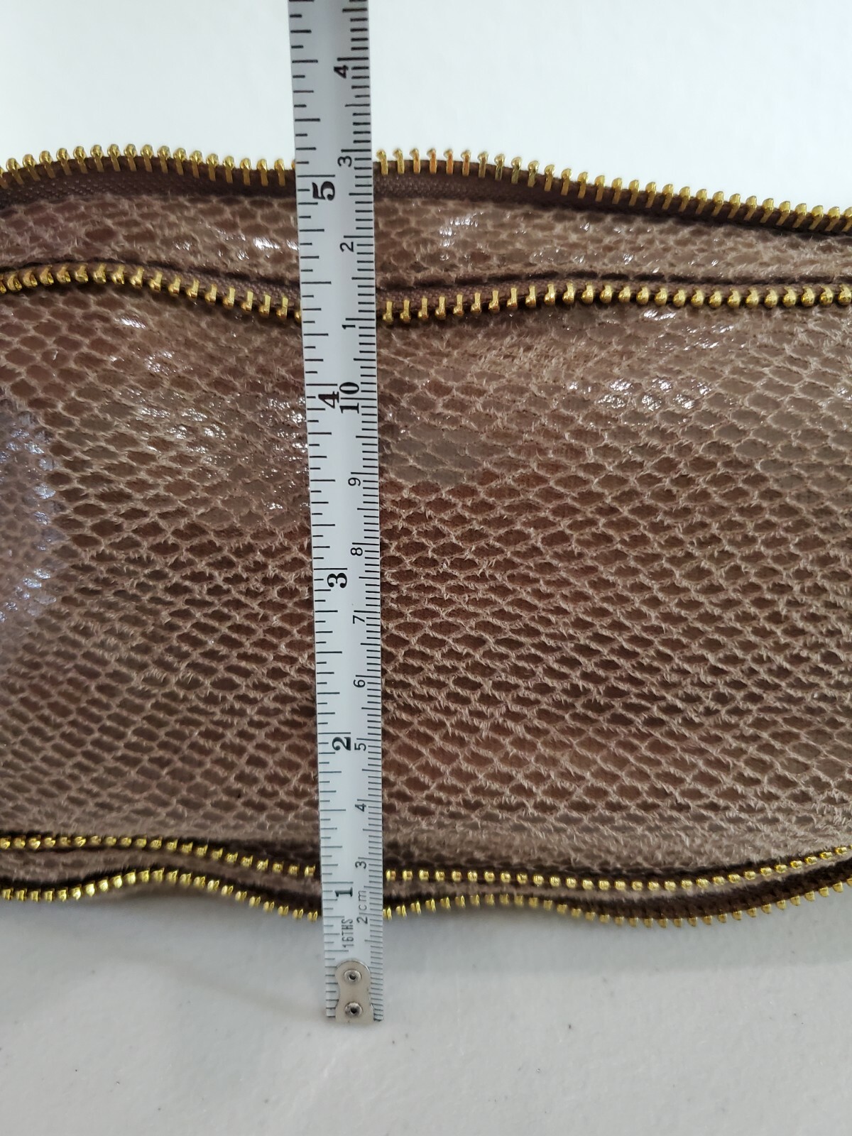 NWT Deux Lux Cocoa Snakeskin Suede Zipper Hobo Bag Shoulder Bag Purse