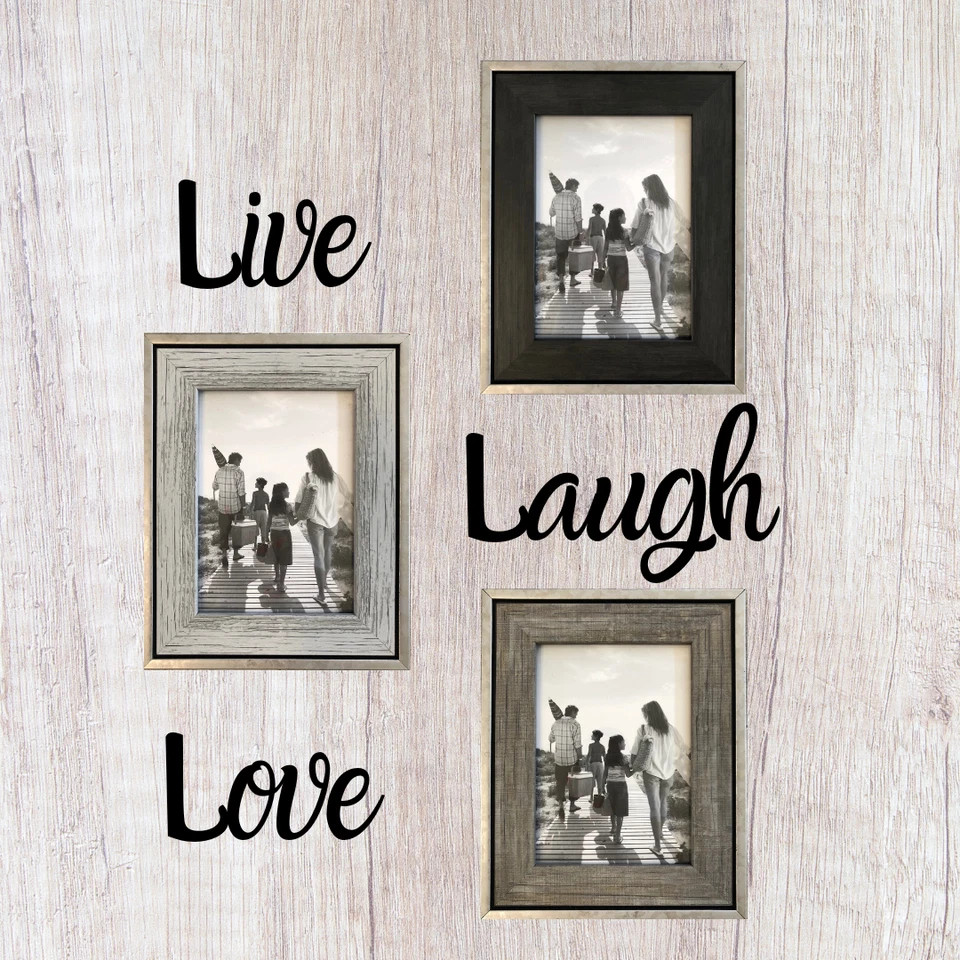 Rustic Picture Frames (3-Pack) - Distressed Industrial Frames 4x6 5x7 6x8 8x10 - Image 3 of 4