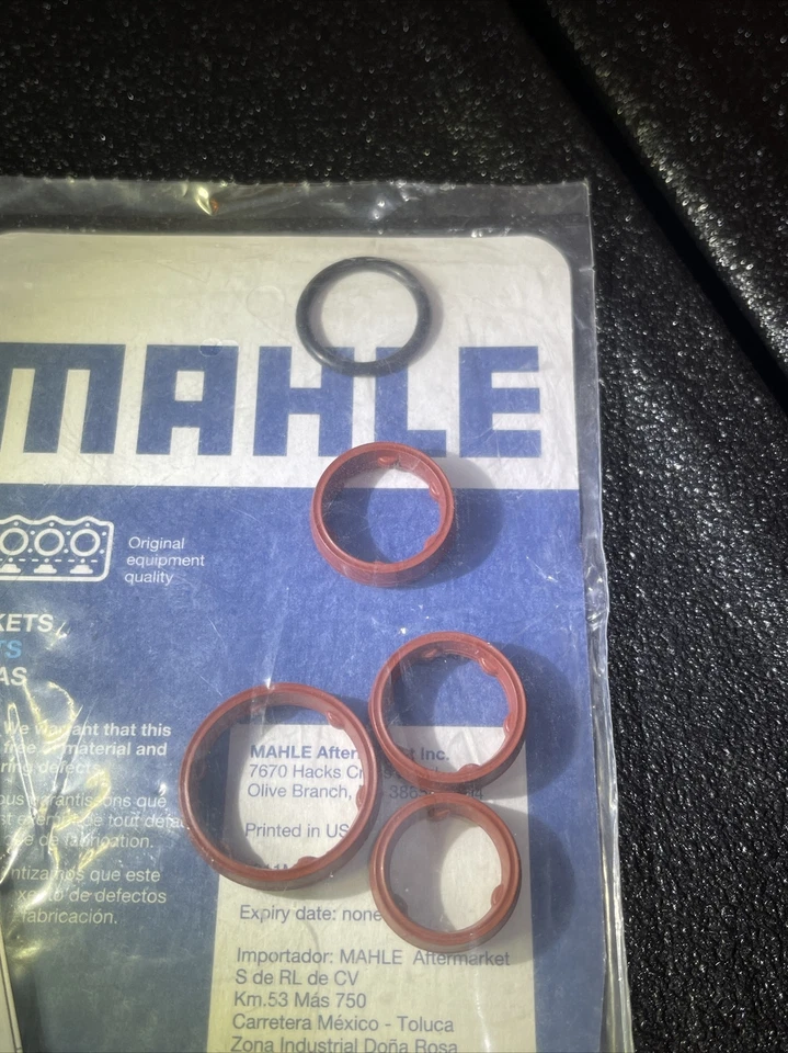 适合 14-20 道奇 克莱斯勒 JEEP 3.6 发动机机油冷却器 垫片套件 Mahle GS33753 — 第 3/3 张图片