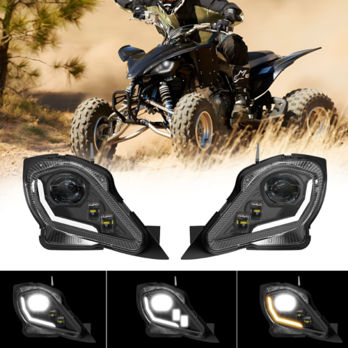 E24 Geprüft LED Scheinwerfer Blinker für Yamaha ATV Raptor 700 YFZ 450 450R - Afbeelding 1 van 12