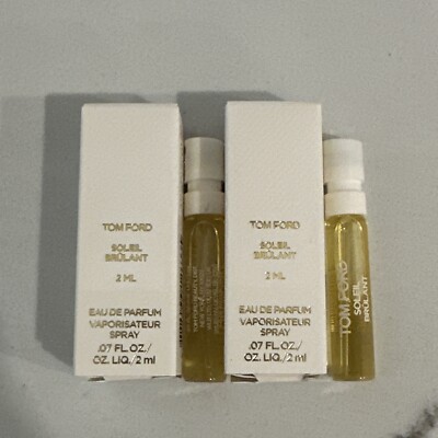2 x TOM FORD SOLEIL BRULANT Eau de Parfum Spray .07 oz New in Box Free Shipping