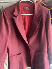 VINTAGE LEVI STRAUSS CO TWO BUTTON FRONT LINED RED BLAZER WOMEN'S SIZE MEDIUM