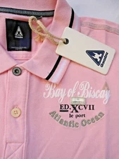 NWT NEW GAASTRA 100% Cotton Pink Men's Golf Polo Shirt Short Sleeve Athletic M L