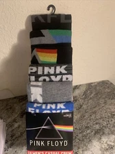 Pink Floyd Band 6 Pair CREW SOCKS Men Size 8-12 Bioworld NEW 