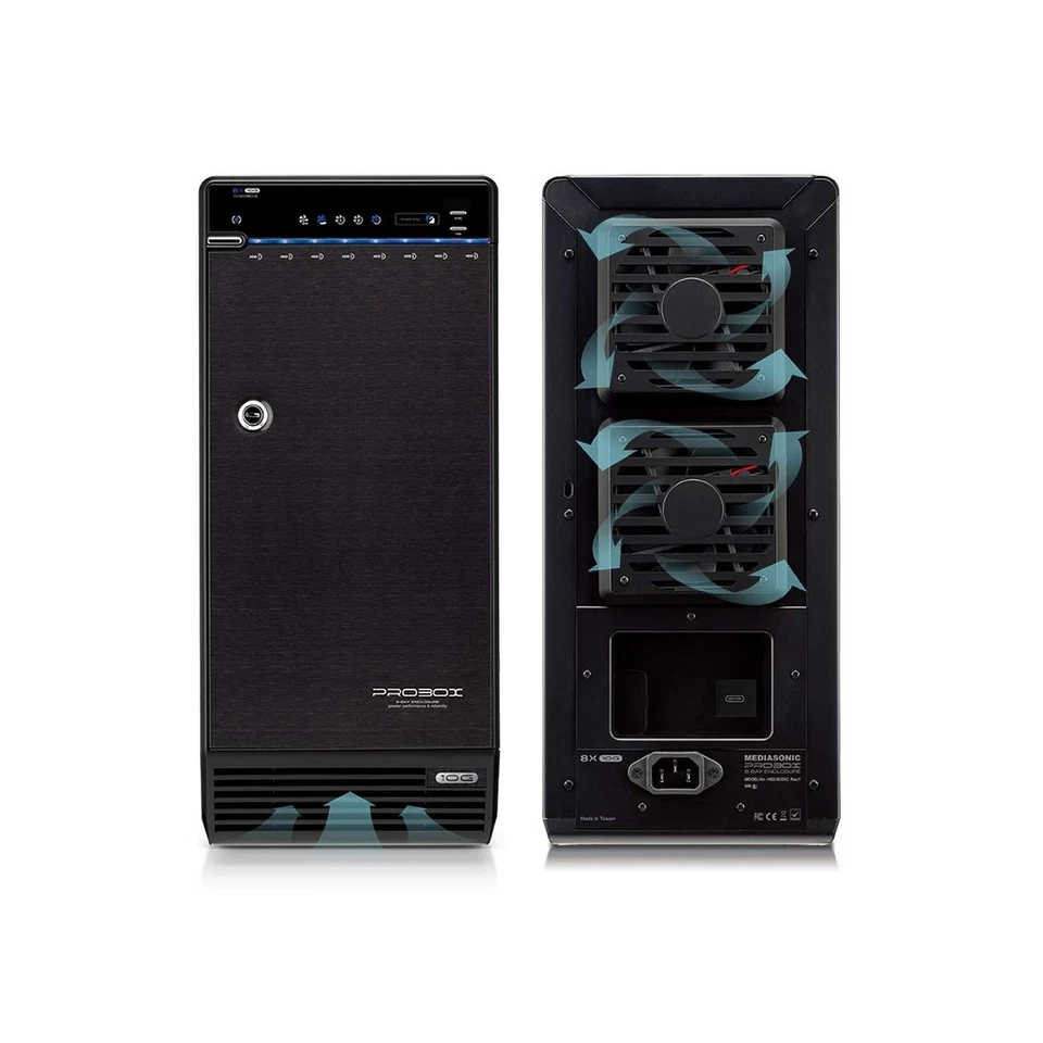 Mediasonic PROBOX 8 Bay 3.5-inch Hard Drive Enclosure – USB 3.0 & eSATA Su - Image 4 of 4