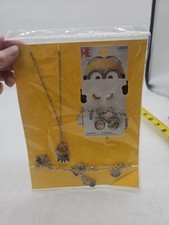 Despicable Me Charm Bracelet Kids Jewelry Gift Set 4 Pack Necklace Bracelet Ear