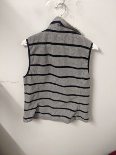 Nautica Vest Womens Size L Grey Gray Polyester Sherpa Fleece Full Zip Fur Neck - Picture 7 of 9