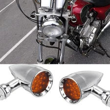 Motorcycle Bullet LED Turn Signal Lights For Yamaha V-Star XVS400 650 1100 1300
