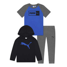 PUMA Youth 3-piece Set, Blue YSM 6-8