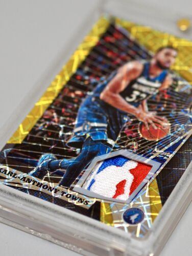 Karl Anthony Towns 2018 Panini The National VIP 4/5 Logoman Patch Timberwolves - Picture 2 of 8