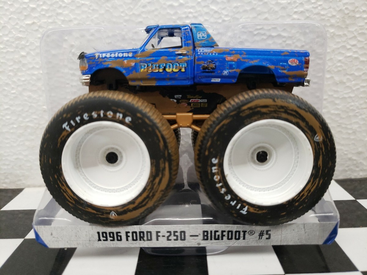 ②グリーンライト　ビッグフット　ギネスに認定されたモンスタートラック　　1/64 1:64 GreenLight BIG FOOT MONSTER TRUCK 1996 Ford #5 4x4x4