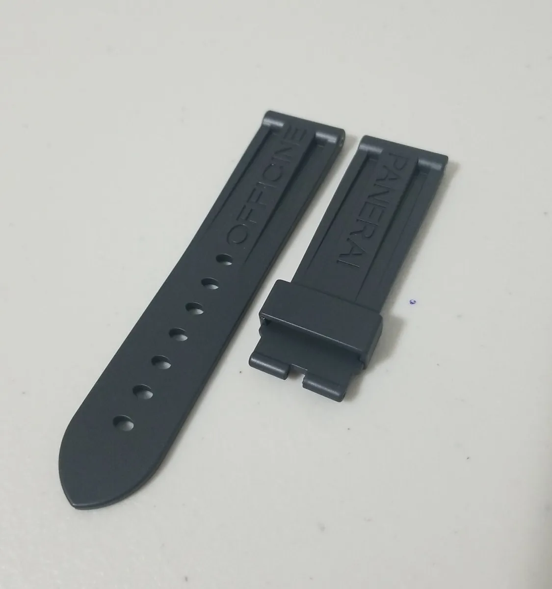 Bouwen op meten Expliciet Panerai Watch 24/22mm Black OEM Rubber Dive Strap MX0011QQ | eBay