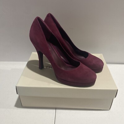 BCBGGeneration Women's Size 7.5 Dania Sangria Suede Leather Pumps Heels Shoes