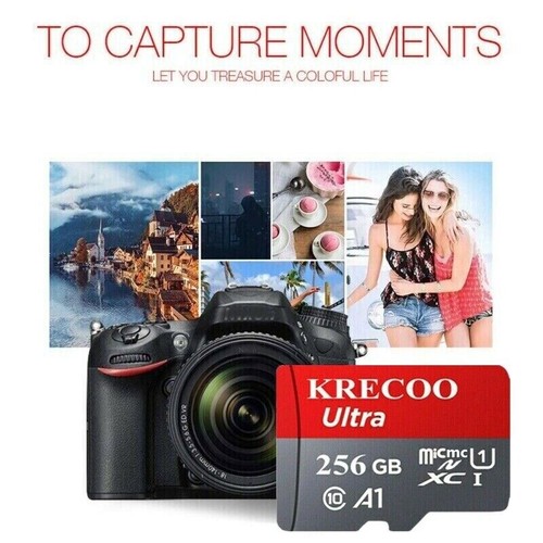 KRECOO Micro SD Card 64GB 128GB 256GB TF Class 10 4K for Smartphones Tablets US - Picture 3 of 17