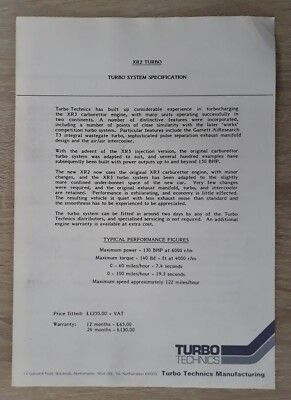 Ford Fiesta XR2 Turbo Technik Prospekt / Prospekt um 1985