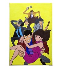 Quadro ACRILICO SU TELA già intelaiato 20 x 30 pop art unico Lupin III